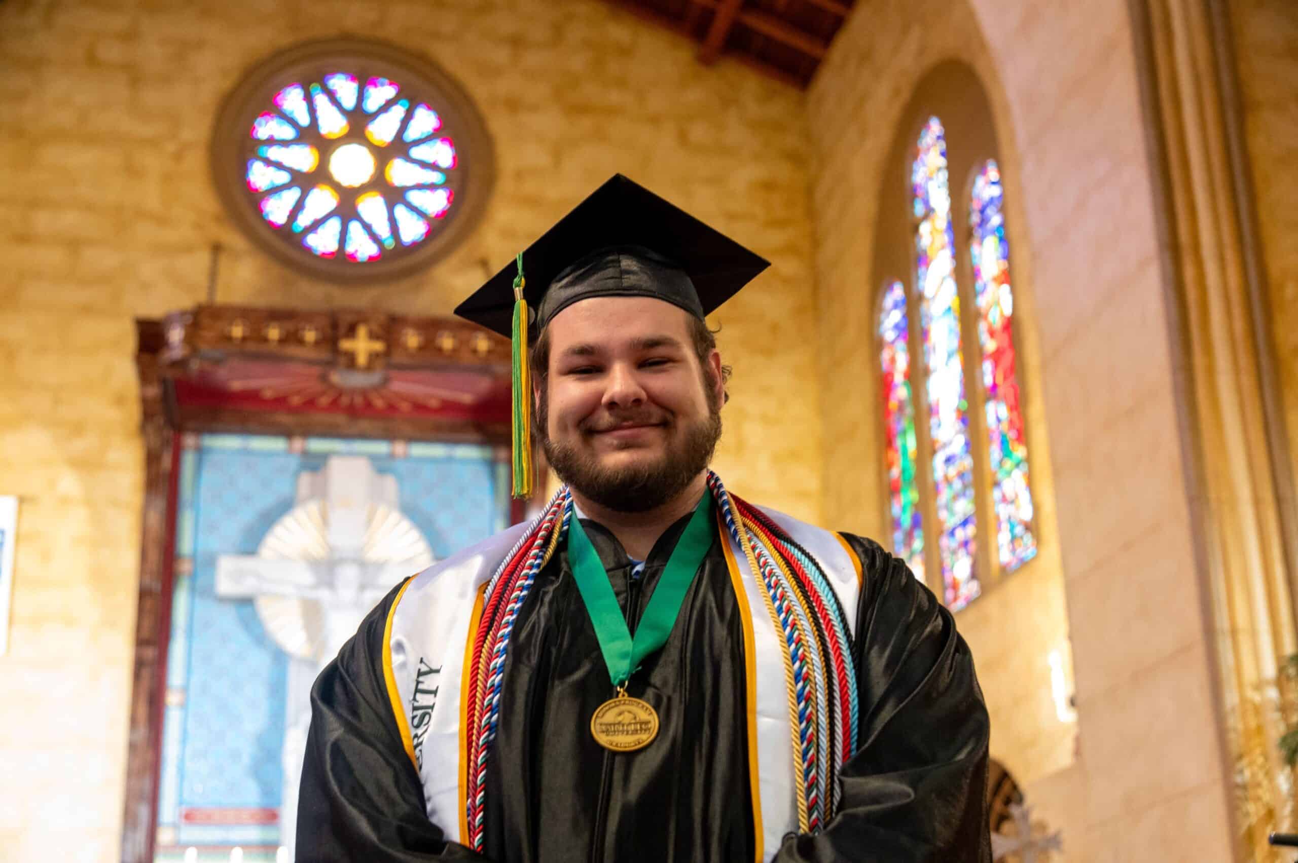 Photo by Caroline Jorgensen, Saint Leo University Paul Vitaliti, a member of Saint Leo University’s Class of 2025, will pursue a global master’s degree in performing arts management through Politecnico Milano, a joint program in association with the world-famous Teatro alla Scala and Teatro Piccolo.